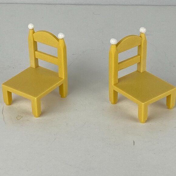 Calico Critters Epoch Sylvanian Chairs White Knobs Design On Back - Picture 4 of 4